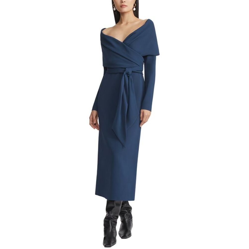 Lafayette 148 New York Womens Portrait Wrap Dress